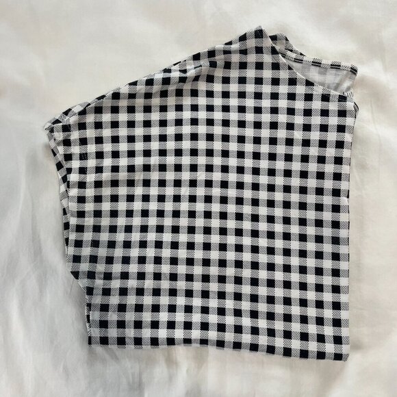 J Jill Luxe Supima Relaxed Tee Buffalo Plaid Short Sleeve Shirt | Size MP - Picture 5 of 5